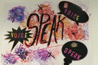 An image of the words Speak and Voice
