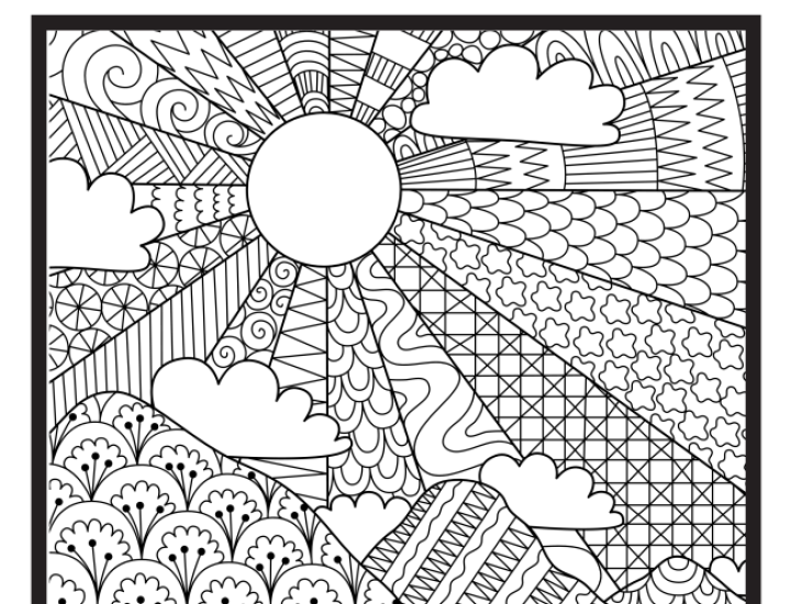 Coloring Sheet with sun